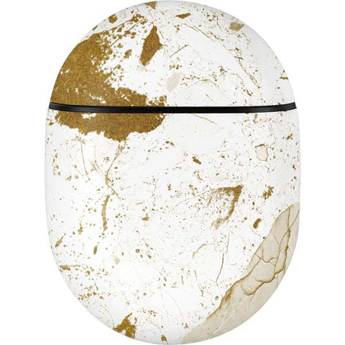 White Scattered Marble Google Pixel Buds Skin